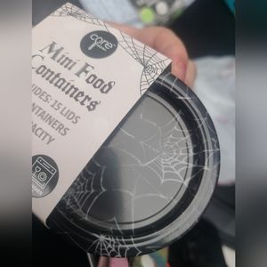 Mini 4oz Spider Web Halloween Meal Prep Storage Containers 30 piece NWT